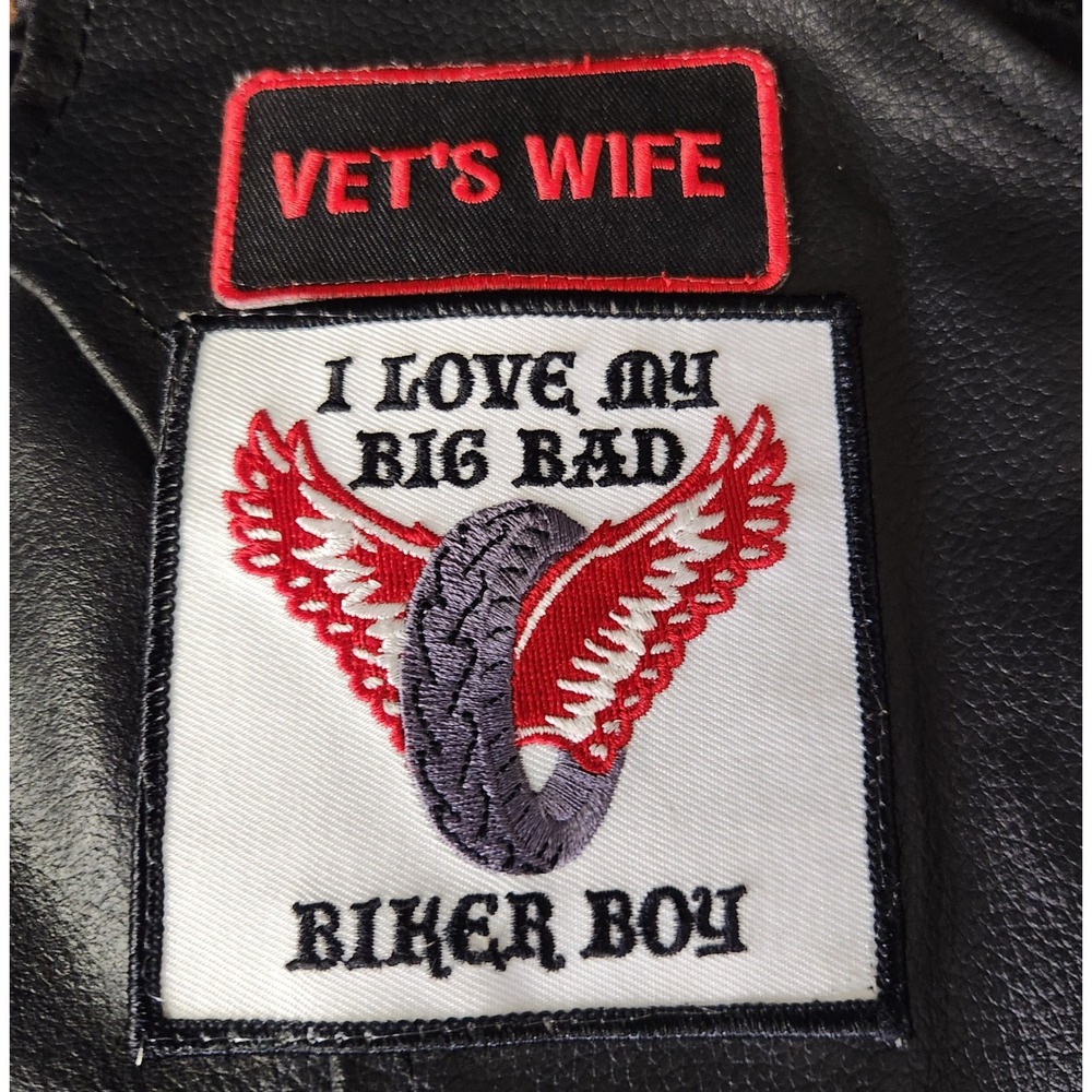 Interstate Leather Womens Motorcycle Biker Vest Patches USA Flag Harley Davidson - Picture 9 of 16